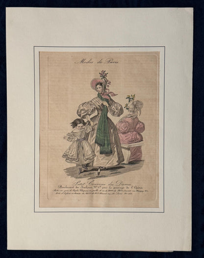 1835 Original Modes de Paris Lithografie | Französische Damenmode