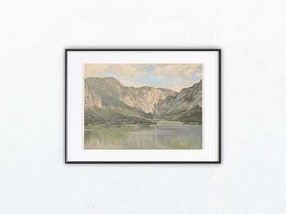 Der Hallstättersee 1900 Original Ansicht | Farblithografie Hallstatt