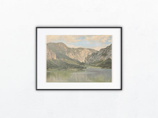 Der Hallstättersee 1900 Original Ansicht | Farblithografie Hallstatt