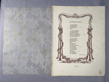 Jugendstil Morgenstern Liebeslied 1900 | Historische Typografie Art Nouveau Poetry