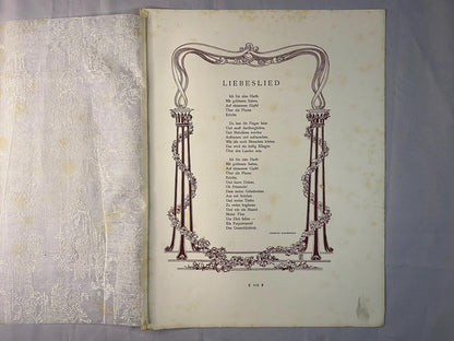 Jugendstil Morgenstern Liebeslied 1900 | Historische Typografie Art Nouveau Poetry