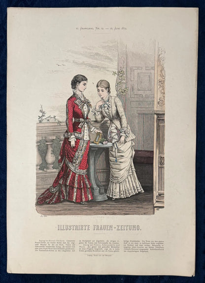 1879 Junge Frauen Mode Original Tafel Damenmode | Modeillustration