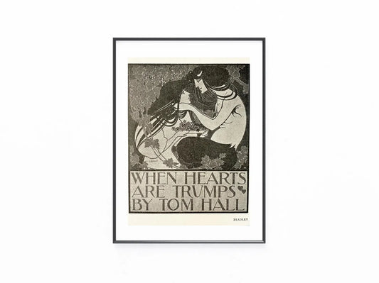 When Hearts are Trumps Grafik 1894 | Will Bradley Jugendstil Illustration | Tom Hall Motiv