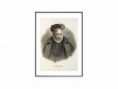 1856 Tycho Brahe Original Stahlstich | Astronomie Porträt Wissenschaft Universum