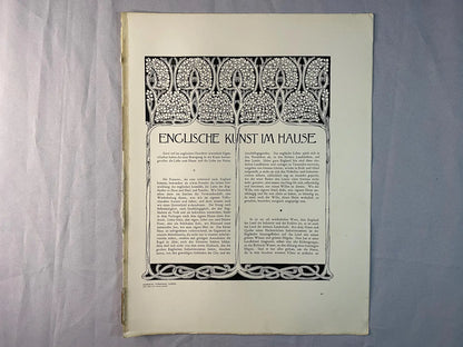 Jugendstil Druck Englische Kunst im Hause 1900 | Typografie Jugendstil Art Nouveau